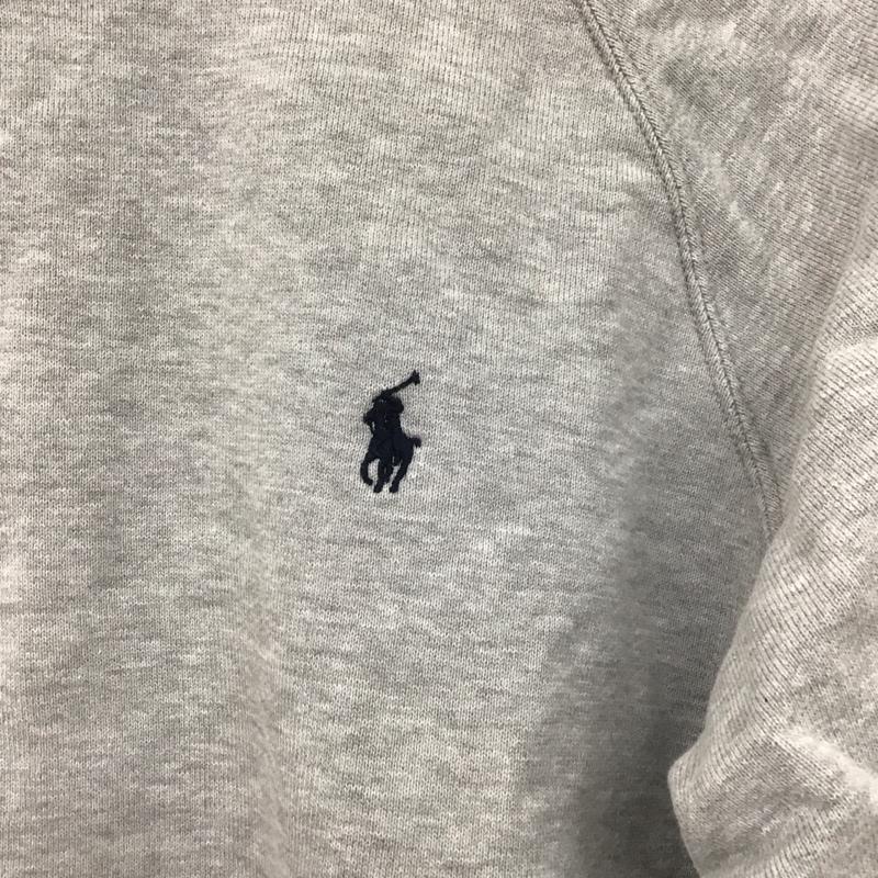 ポロバイラルフローレン Polo by RALPH LAUREN トレーナー 長袖 長袖トレーナー スウェット クルーネック リブスウェットカットソー ロゴ、文字 灰 / グレー / メンズ USED 古着 中古 10107004