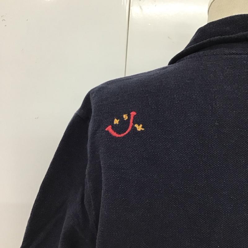 フォーティーファイブアールピーエム 45RPM ポロシャツ 半袖 刺繍 1 ワンポイント 紺 / ネイビー / レディース USED 古着 中古 10115897
