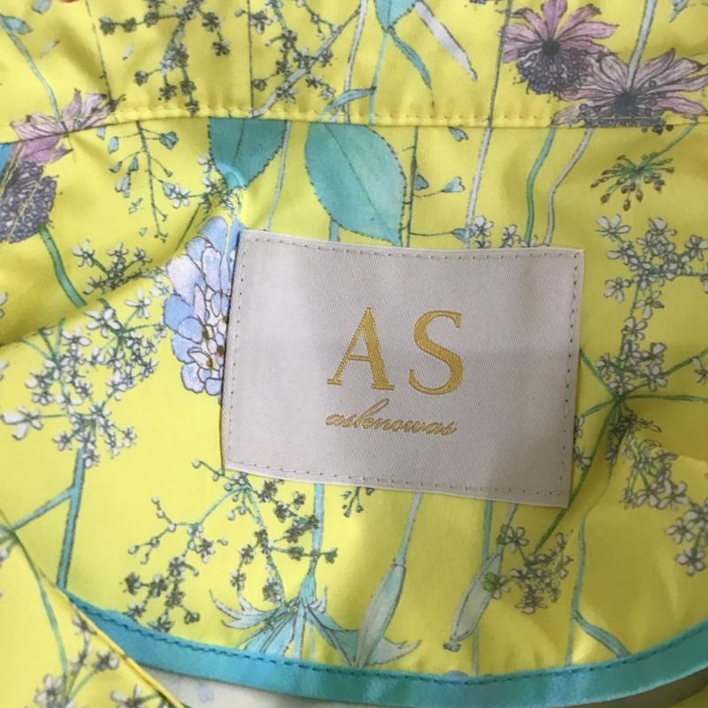 アズノゥアズ as know as ワンピース ロングスカート AI0013 リバティ タグ付き 薄手コート 花柄 黄 / イエロー / レディース USED 古着 中古 10116155