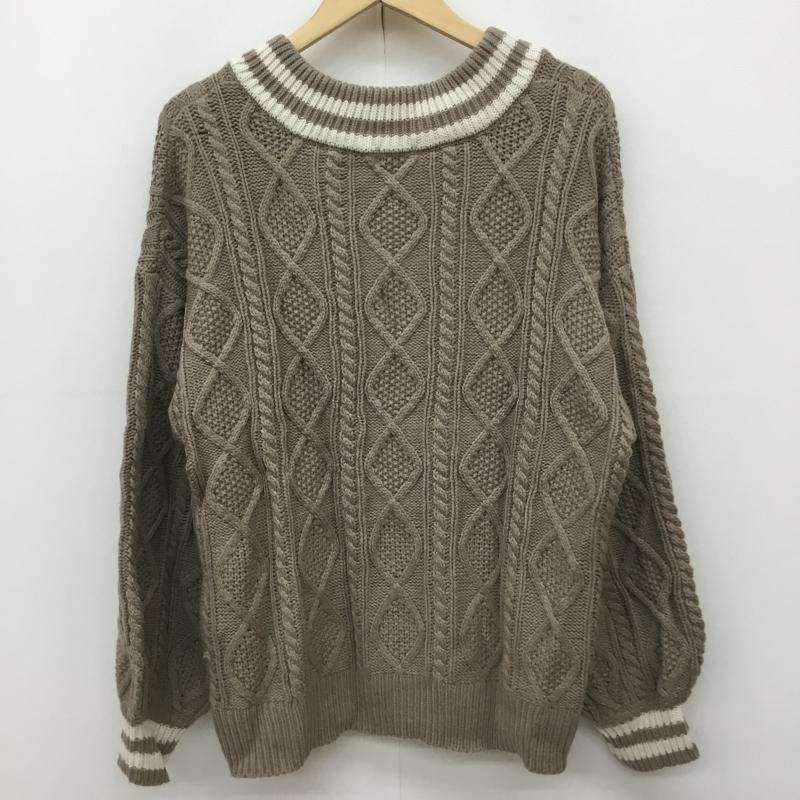 アプレジュール apres jour ニット、セーター 長袖 FREE 無地 茶 / ブラウン / レディース USED 古着 中古 10139436