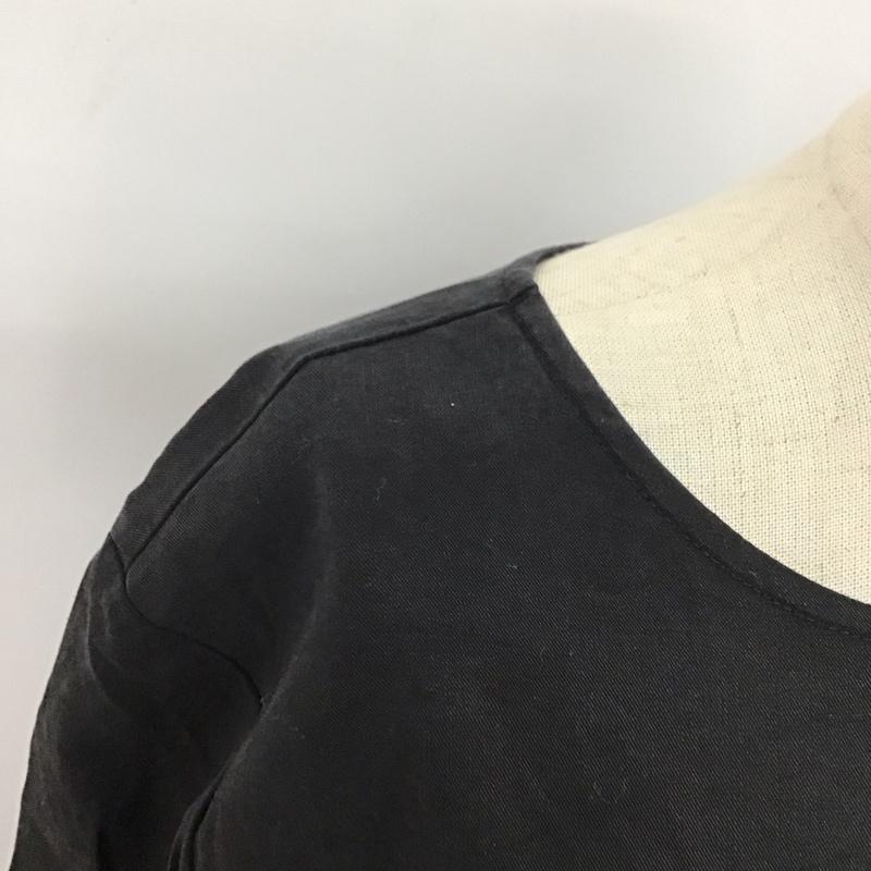 センスオブプレイス SENSEOFPLACE カットソー 半袖 半袖カットソー 無地Tシャツ クルーネックカットソー 無地 黒 / ブラック / レディース USED 古着 中古 10114334