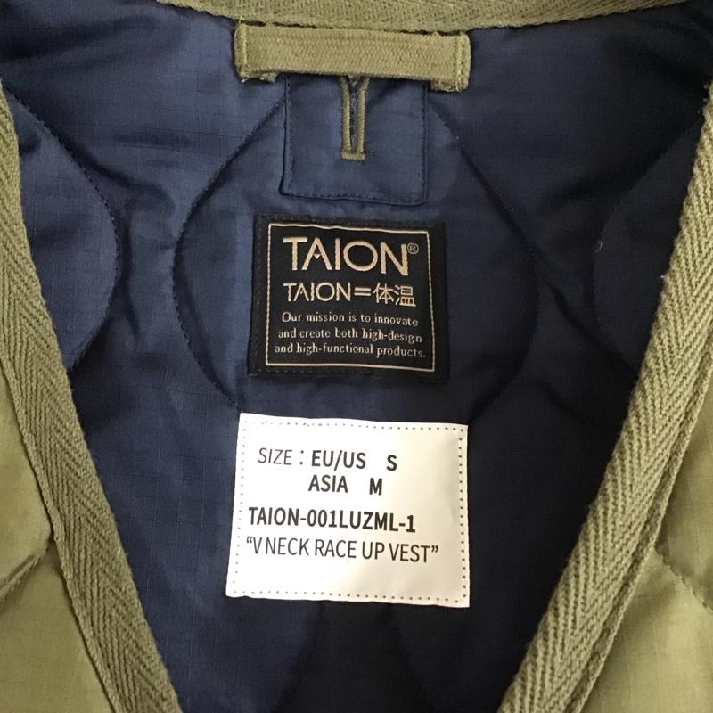 タイオン TAION ベスト ベスト インナーダウン M 無地 カーキ / カーキ / メンズ USED 古着 中古 10109866