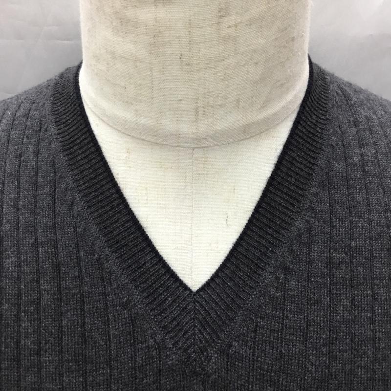 ブルックスブラザーズ BROOKS BROTHERS ベスト ベスト ニットベスト ノースリーブニット Vネック M 無地 灰 / グレー / メンズ USED 古着 中古 10113544