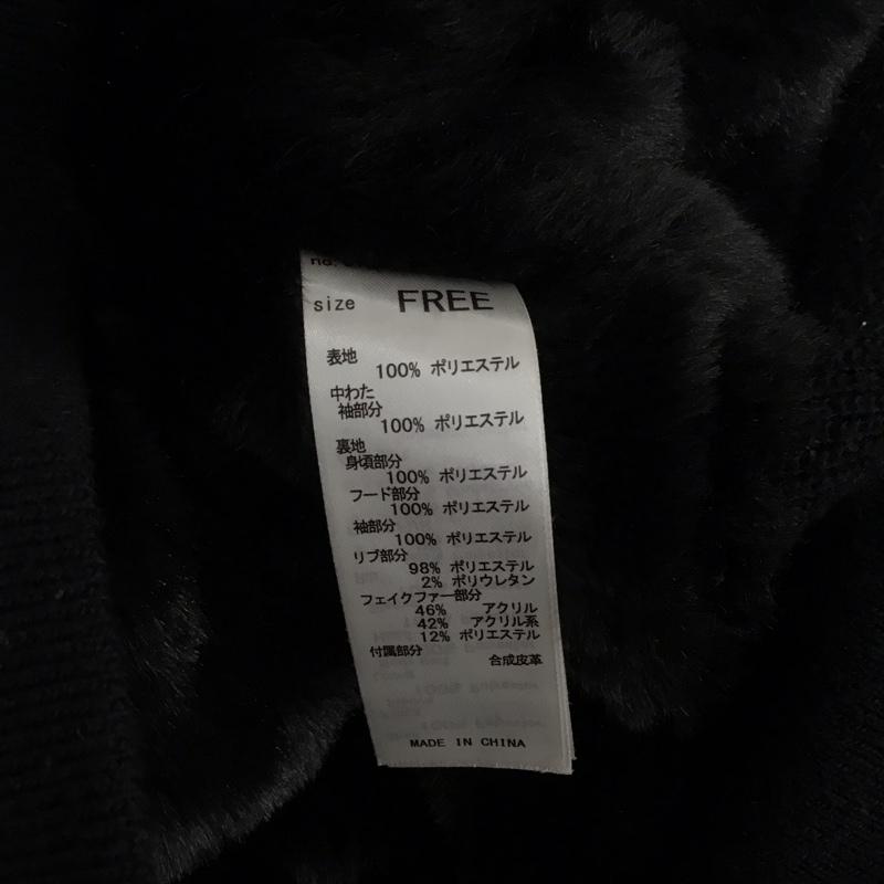 マウジー MOUSSY ジャケット、上着 ジャケット、ブレザー 010CAH30-5560 SHORT N-2B ミリタリージャケット フェイクファー FREE 無地 黒 / ブラック / レディース USED 古着 中古 10123229