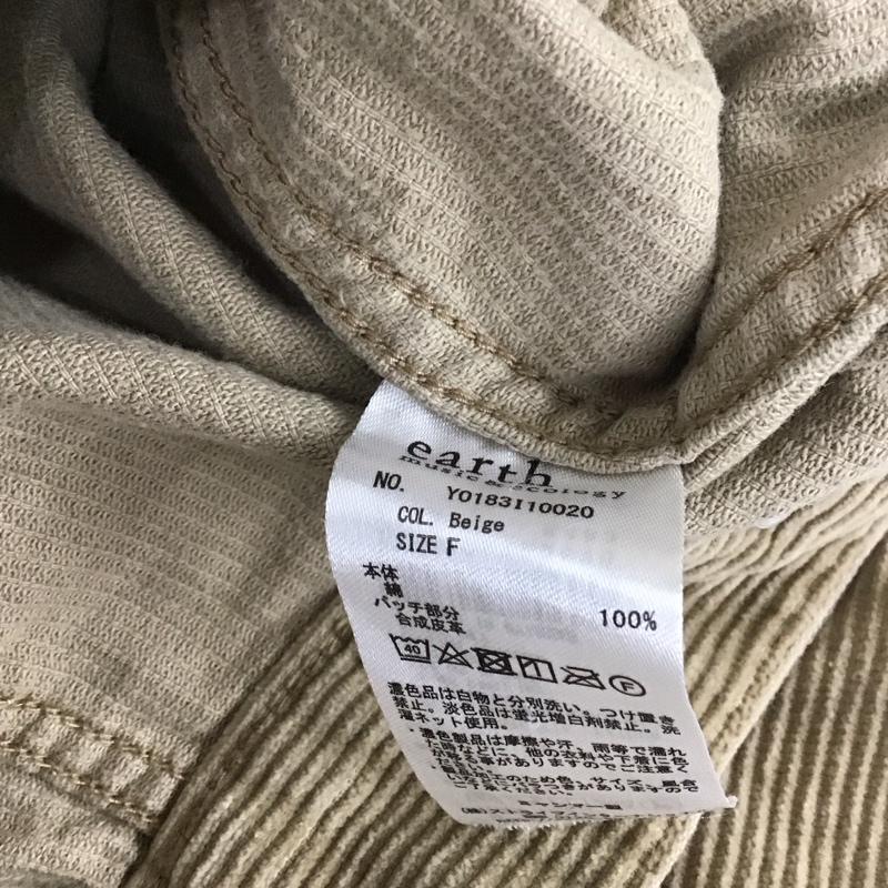 アースミュージックアンドエコロジー earth music&ecology ジャケット、上着 ジャケット、ブレザー Y0183I10020 COTTON USAコーデュロイ BIG Gジャン FREE 無地 ベージュ / ベージュ / レディース USED 古着 中古 10109044