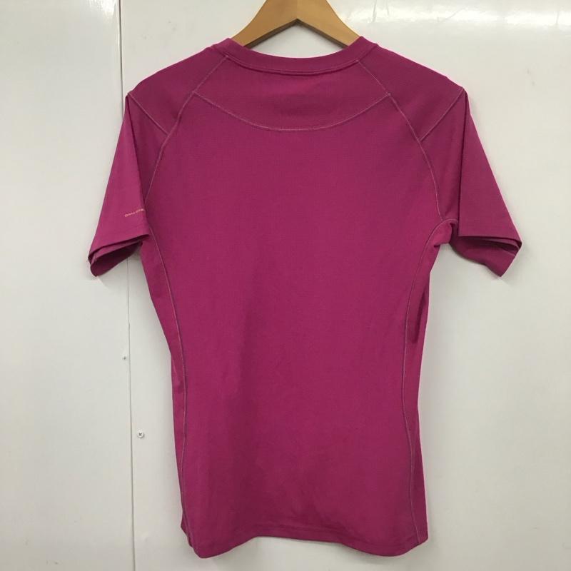 コロンビア Columbia Tシャツ 半袖 114 PL2178 スポーツウェア L ロゴ、文字 マゼンタ / マゼンタ / レディース USED 古着 中古 10131105