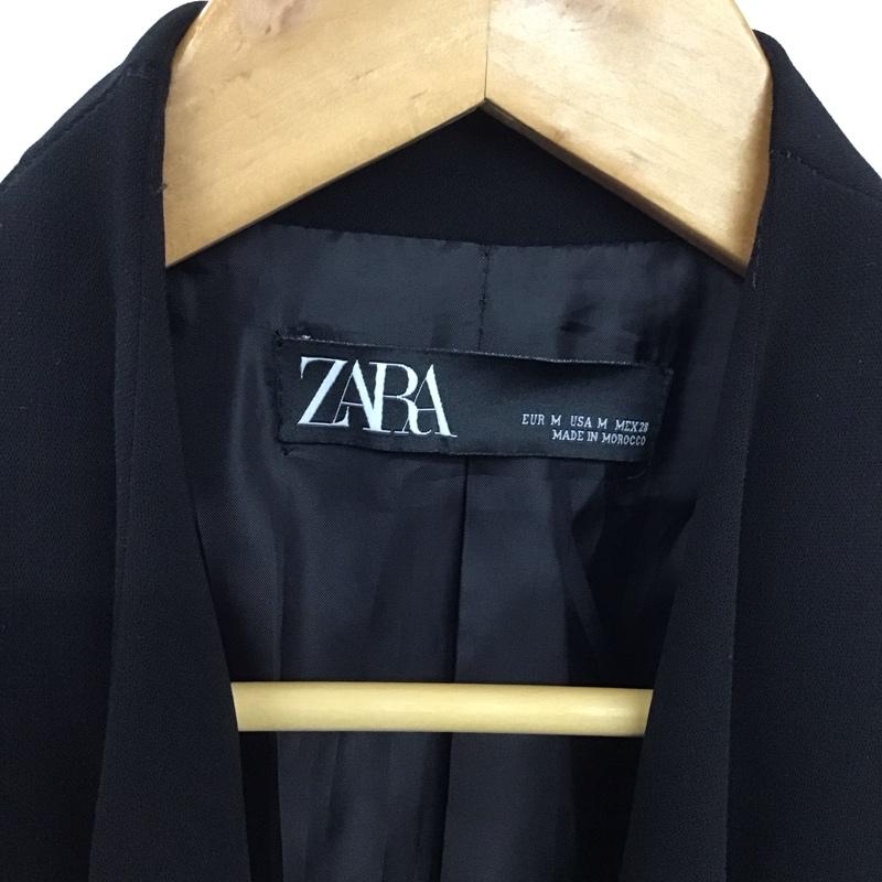 ザラ ZARA ジャケット、上着 ジャケット、ブレザー 長袖 M 無地 黒 / ブラック / レディース USED 古着 中古 10128960