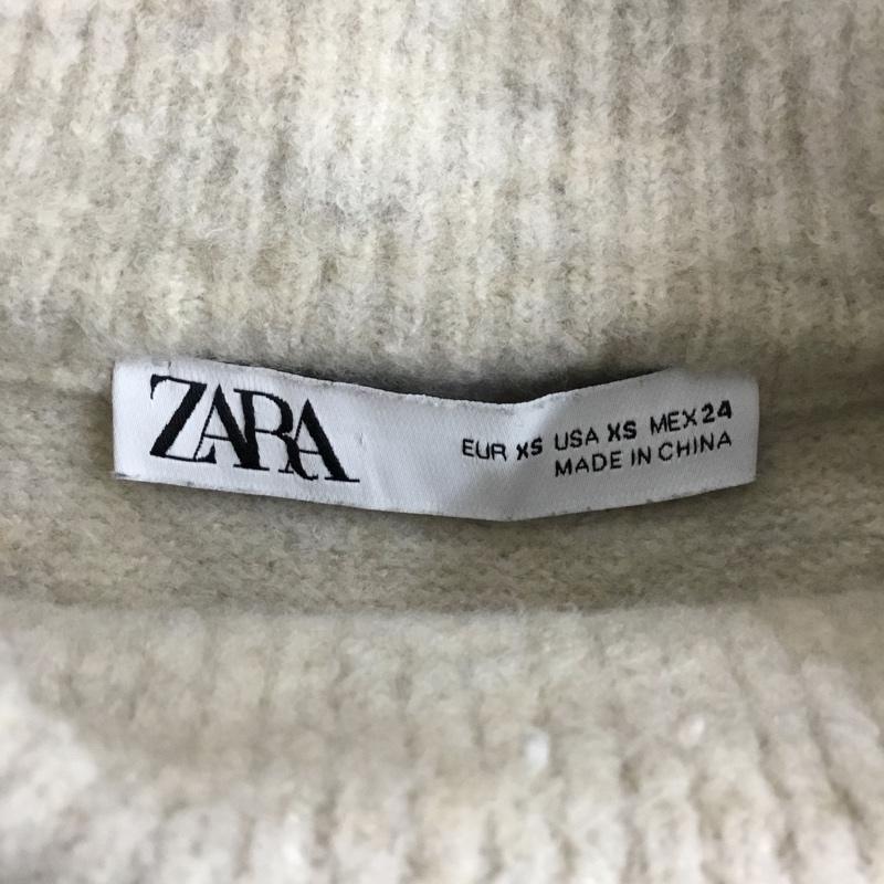 ザラ ZARA ニット、セーター 長袖 長袖ニットカットソー ニット セーター クルーネックニット XS 無地 ベージュ / ベージュ /  レディース USED 古着 中古 10110305