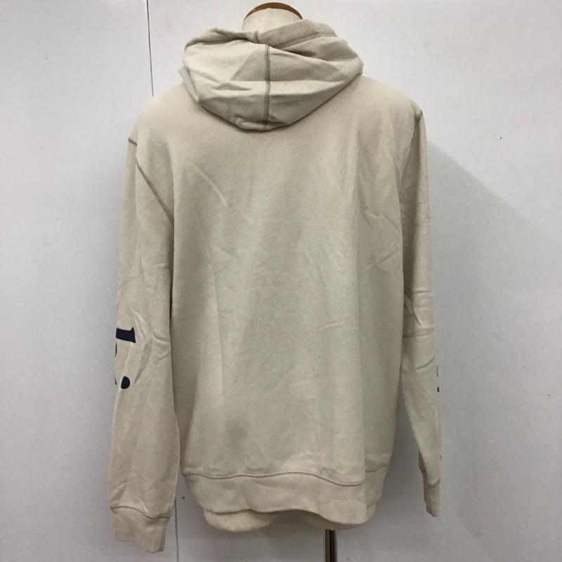 アバクロンビーアンドフィッチ ABERCROMBIE&FITCH パーカー 長袖 長袖パーカー フード付きパーカー プリントスウェット トレーナー XL ロゴ、文字 ベージュ / ベージュ /  メンズ USED 古着 中古 10116648