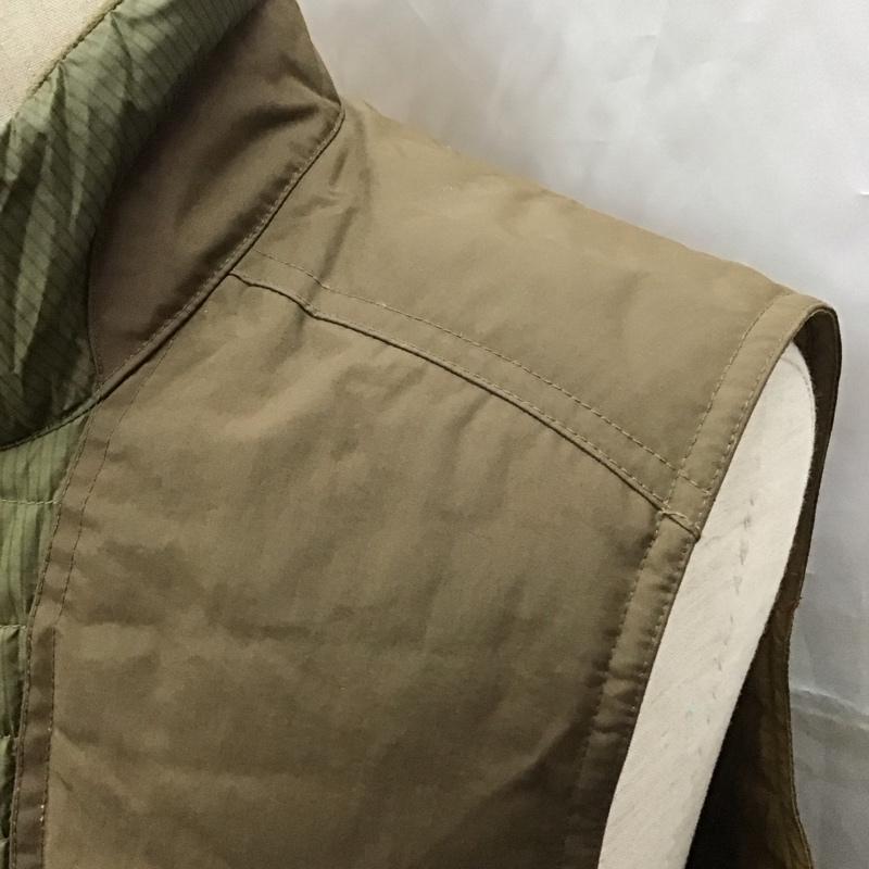 エディーバウアー Eddie Bauer ベスト ベスト ジップアップベスト ダウンベスト ノースリーブカットソー S 無地 茶 / ブラウン / メンズ USED 古着 中古 10110741