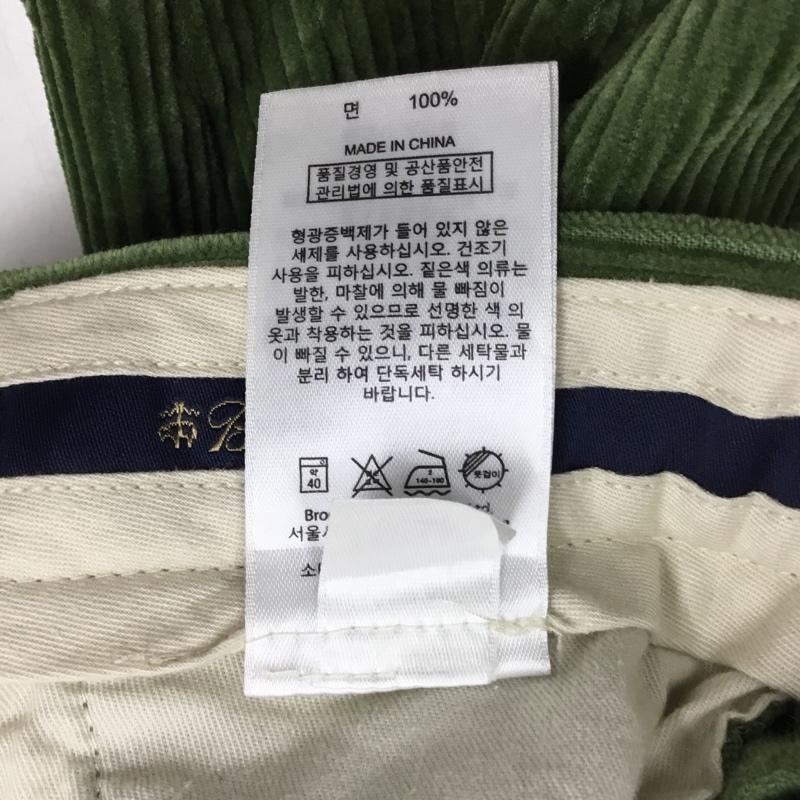 ブルックスブラザーズ BROOKS BROTHERS ボトムス ボトムス コーデュロイパンツ ペンギン 32インチ 無地 緑 / グリーン / メンズ USED 古着 中古 10111449