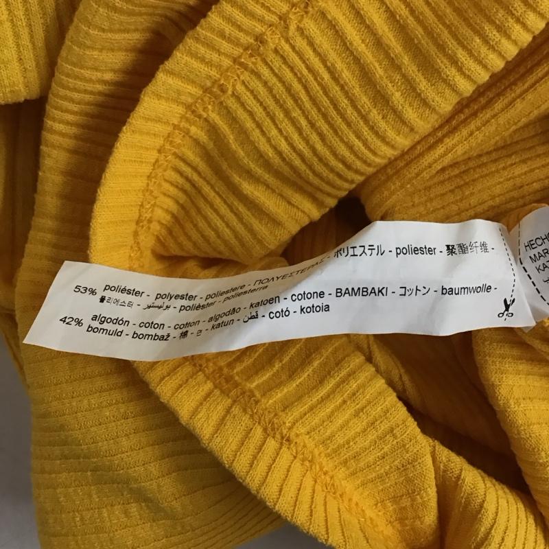 ザラ ZARA カットソー 半袖 L 無地 黄 / イエロー / レディース USED 古着 中古 10129398