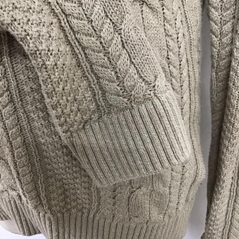 ホリスター Hollister ニット、セーター 長袖 長袖ニットカットソー ニット セーター クルーネックニット L ロゴ、文字 ベージュ / ベージュ / メンズ USED 古着 中古 10119032