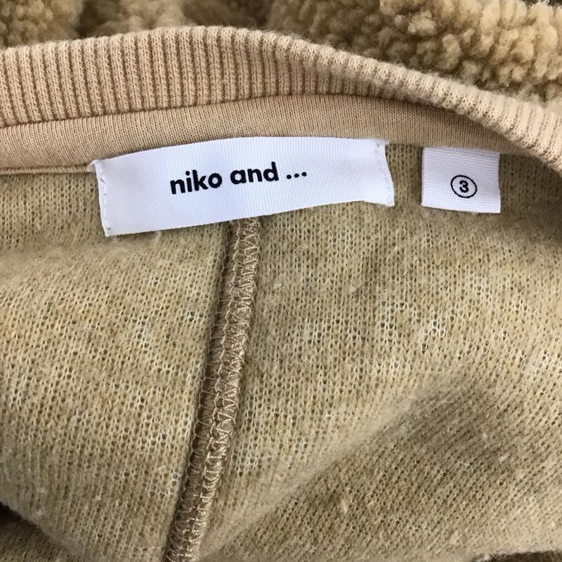ニコアンド niko and... トレーナー 長袖 長袖フリーズプルオーバー クルーネックトレーナー ボア 長袖カットソー 3 無地 ベージュ / ベージュ / レディース USED 古着 中古 10122449