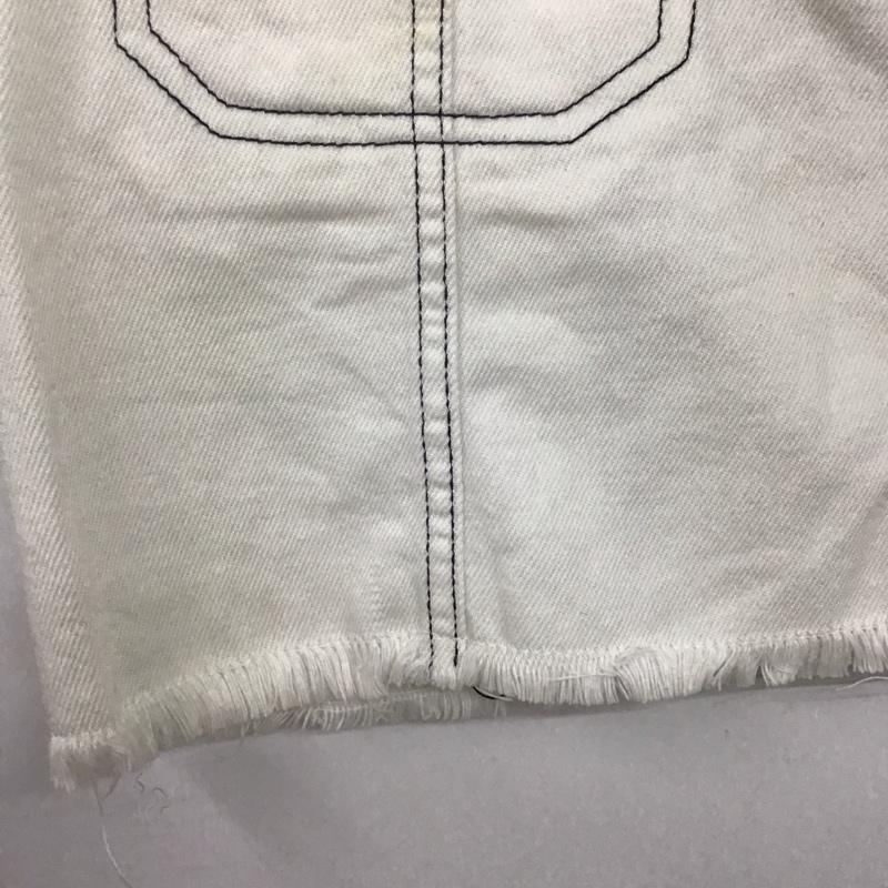 ザラ ZARA スカート ミニスカート M 無地 白 / ホワイト /  レディース USED 古着 中古 10133635