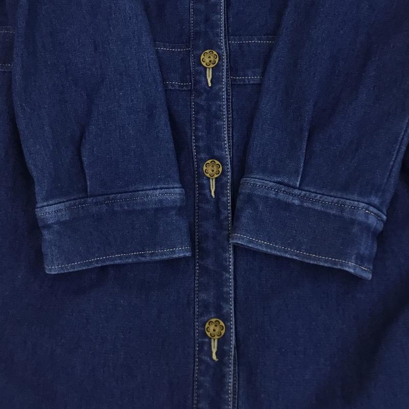 ホコモモラ Jocomomola ワンピース ロングスカート 40 無地 インディゴ / インディゴ / レディース USED 古着 中古 10137786