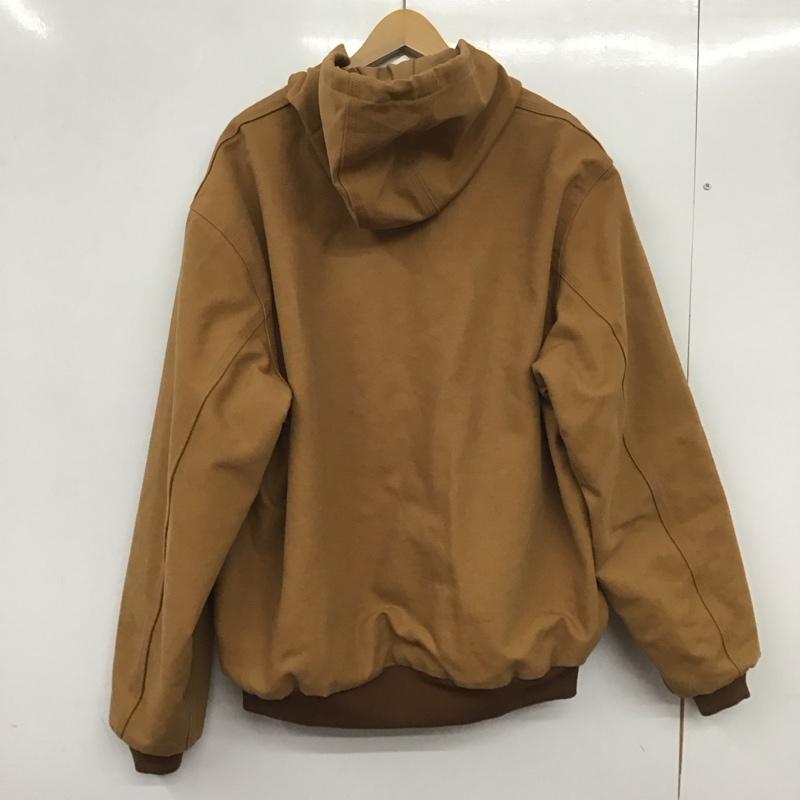カーハート Carhartt ジャケット、上着 ジャケット、ブレザー ジップアップジャケット アウター ジップアップパーカージャケット L ロゴ、文字 茶 / ブラウン / メンズ USED 古着 中古 10136856