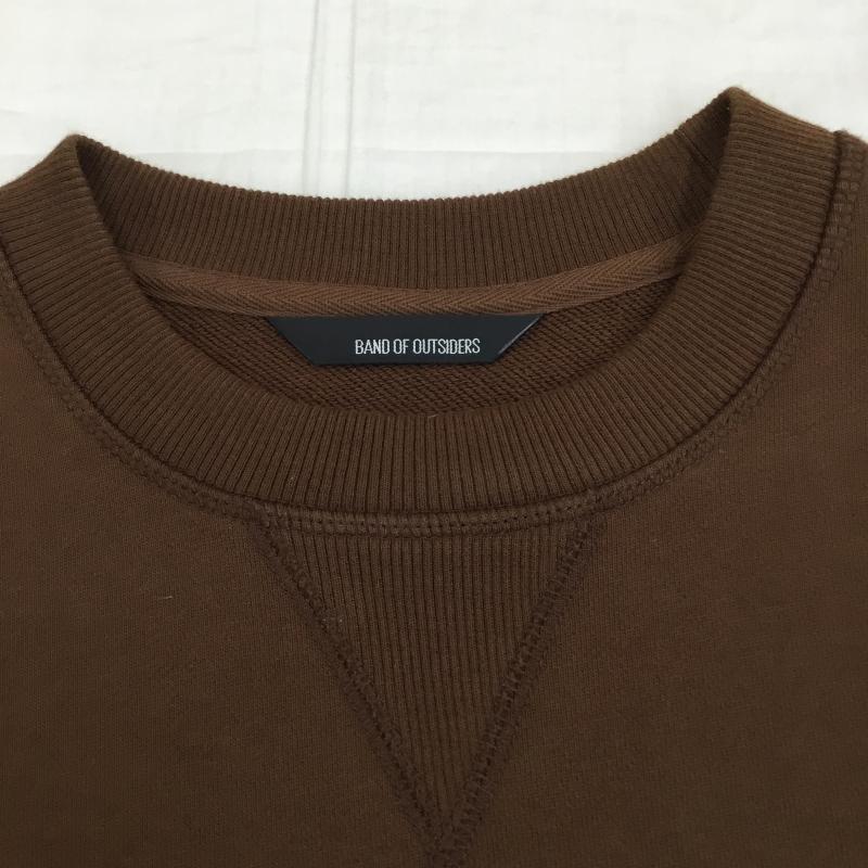 バンドオブアウトサイダーズ Band of Outsiders トレーナー 長袖 スウェット M 刺繍 茶 / ブラウン / X 白 / ホワイト / X 赤 / レッド / メンズ USED 古着 中古 10139146