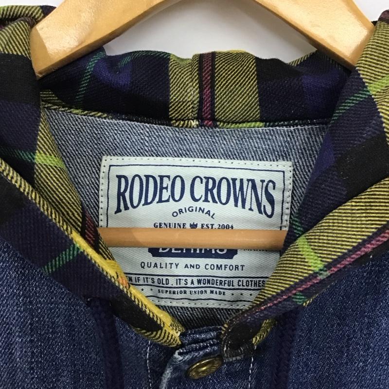 ロデオクラウンズ Rodeo Crowns ジャケット、上着 ジャケット、ブレザー 0507AC10-0610-15 M 無地 X チェック 水色 / ライトブルー / レディース USED 古着 中古 10131182