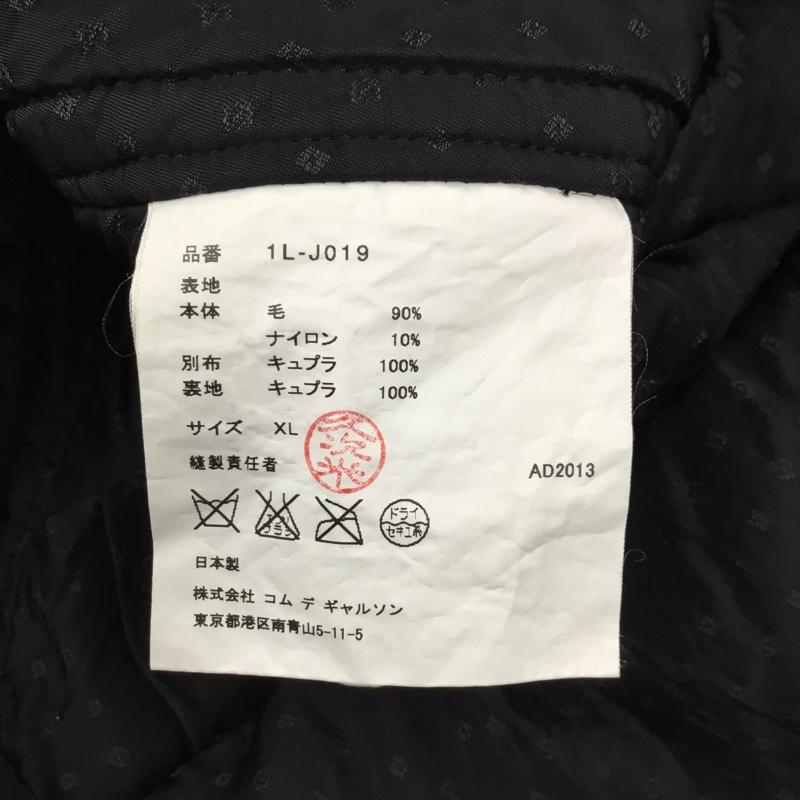 ブラックコムデギャルソン BLACK COMME des GARCONS ジャケット、上着 ジャケット、ブレザー カジュアルジャケット カラージャケット アウター XL 無地 黒 / ブラック / メンズ USED 古着 中古 10120549