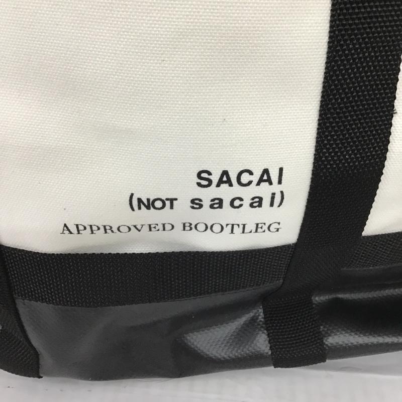 フラグメント FRAGMENT トートバッグ トートバッグ 17-01687 SACAI プリント 白 / ホワイト / X 黒 / ブラック / メンズ USED 古着 中古 10097722