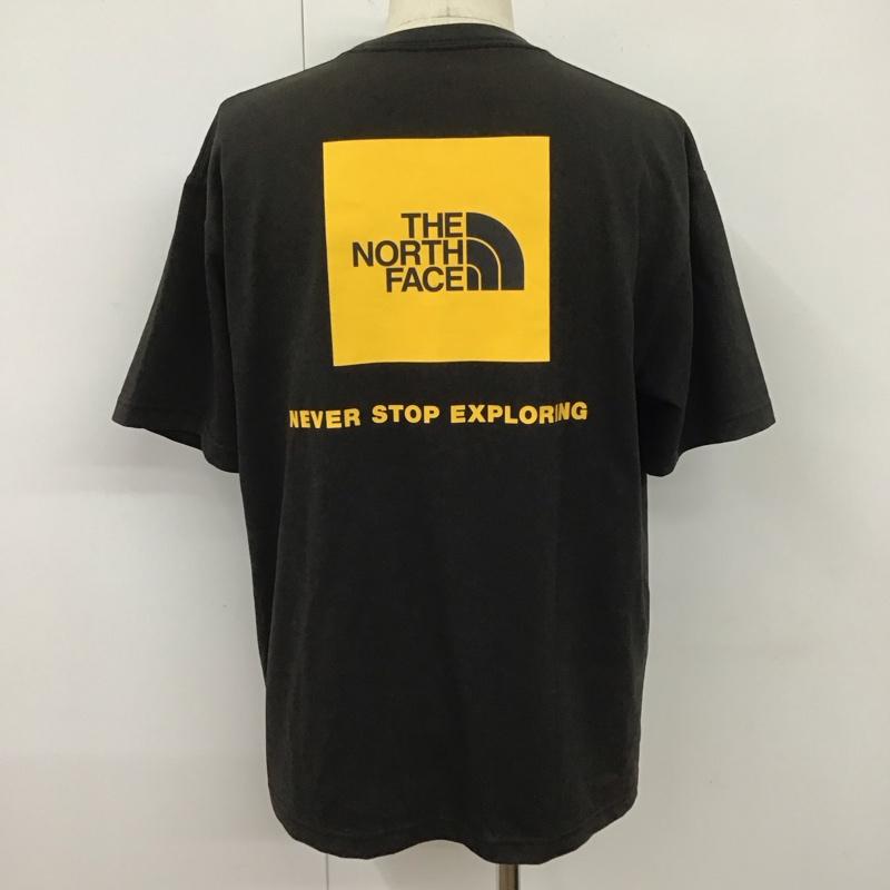 ザノースフェイス THE NORTH FACE Tシャツ 半袖 nt32350 ショートスリーブバックスクエアーロゴティー 半袖カットソー プリントTシャツ XL ロゴ、文字 黒 / ブラック /  メンズ USED 古着 中古 10109773