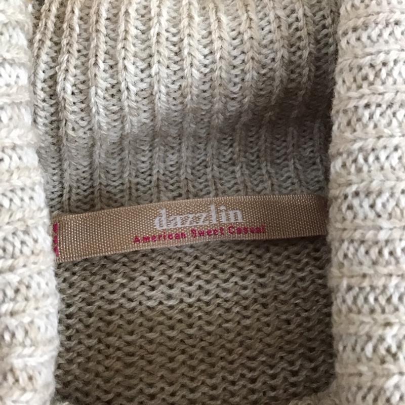 ダズリン dazzlin ニット、セーター 長袖 長袖ニットカットソー ニット セーター タートルネックニット FREE 無地 茶 / ブラウン / レディース USED 古着 中古 10117902