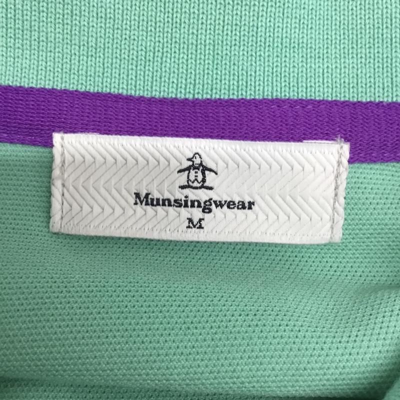 マンシングウェア Munsingwear ポロシャツ 半袖 MGWNGA03 UVカット タグ付き WWF M ワンポイント 薄緑 / ライトグリーン / レディース USED 古着 中古 10136500