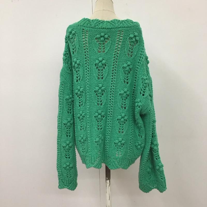 ザラ ZARA ニット、セーター 長袖 5802 103 500 L  緑 / グリーン /  レディース USED 古着 中古 10117222