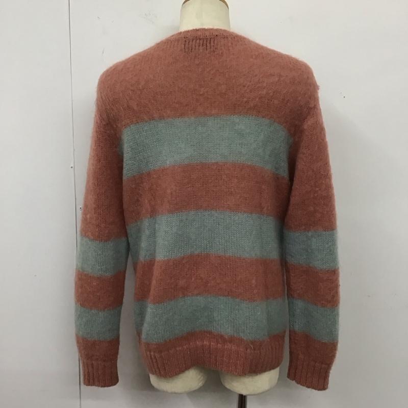 ジョンアンダーカバー JohnUNDERCOVER ニット、セーター 長袖 JUX4901-1 19AW ボーダーモヘアニット 2 ボーダー柄 灰 / グレー / X 桃 / ピンク / メンズ USED 古着 中古 10124054