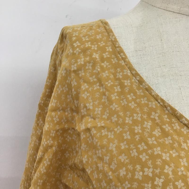 ジャーナルスタンダード JOURNAL STANDARD シャツ、ブラウス 七分袖 ノーカラーシャツ 長袖シャツ 前開シャツ フレア 花柄 FREE 総柄 X 花柄 黄 / イエロー / レディース USED 古着 中古 10109853