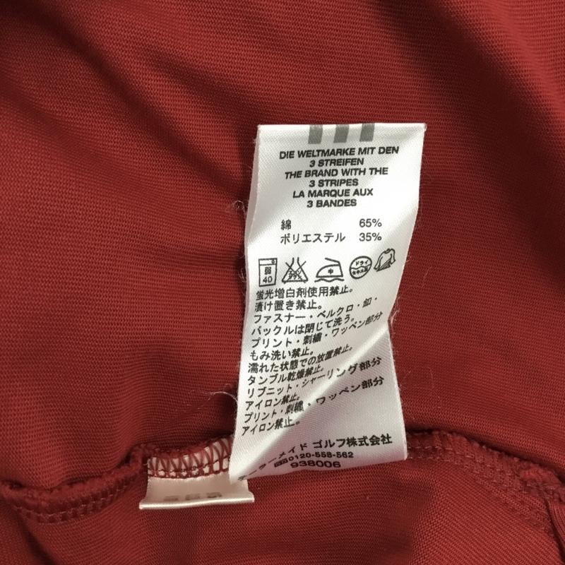 アディダス adidas Tシャツ 半袖 半袖カットソー プリントTシャツ スタンドネックカットソー 0 ロゴ、文字 えんじ / ワインレッド /  メンズ USED 古着 中古 10113291