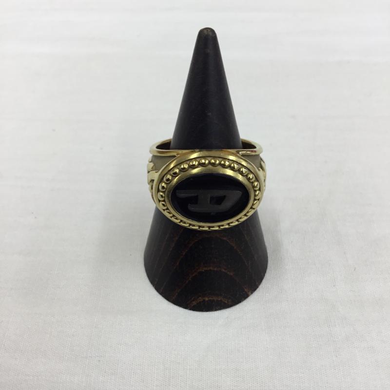 ディーゼル DIESEL アクセサリー 指輪 FREE ロゴ、文字 黒 / ブラック / X 金 / ゴールド / メンズ USED 古着 中古 10136408