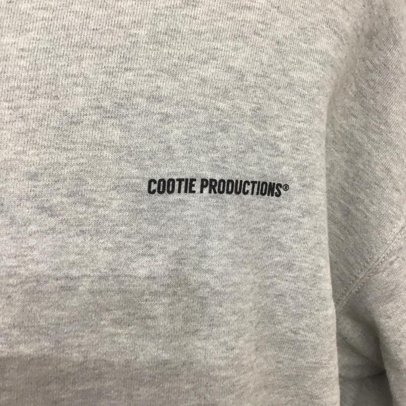 クーティープロダクションズ COOTIE PRODUCTIONS トレーナー 長袖 長袖トレーナー スウェット クルーネック リブスウェットカットソー M ロゴ、文字 灰 / グレー /  メンズ USED 古着 中古 10120364