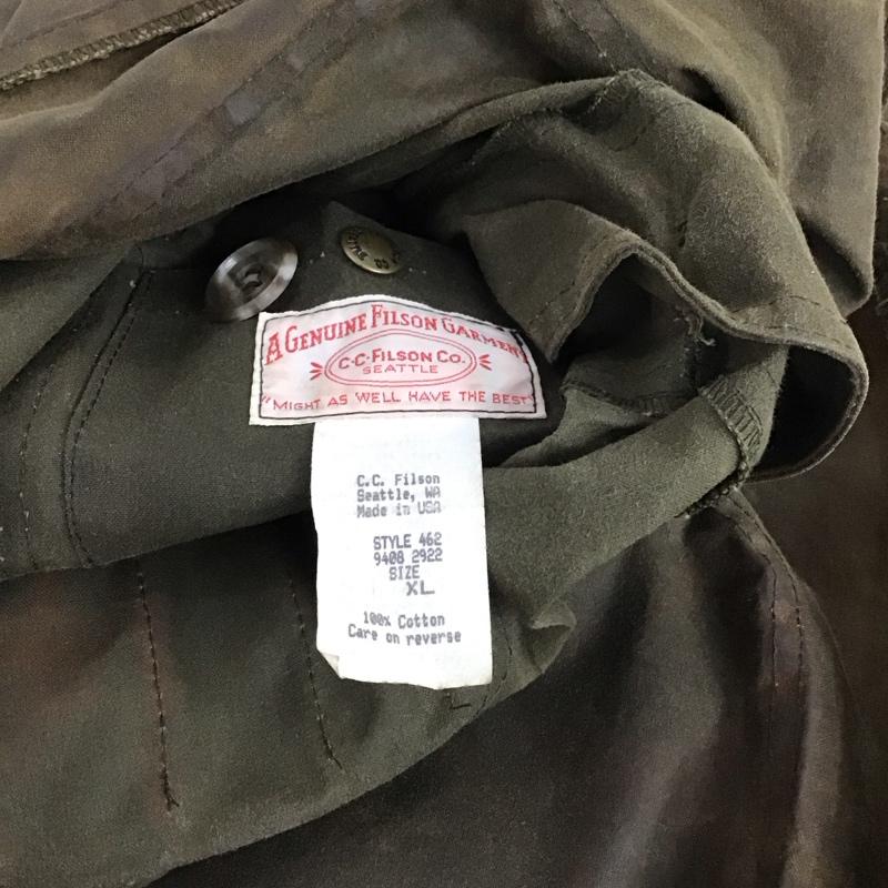 フィルソン FILSON GARMENT ジャケット、上着 ジャケット、ブレザー ロングジャケット アウター ロングコート オイルコート XL 無地 カーキ / カーキ / メンズ USED 古着 中古 10135450