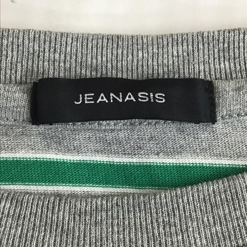 ジーナシス JEANASIS カットソー 長袖 FREE ボーダー柄 灰 / グレー /  レディース USED 古着 中古 10113048