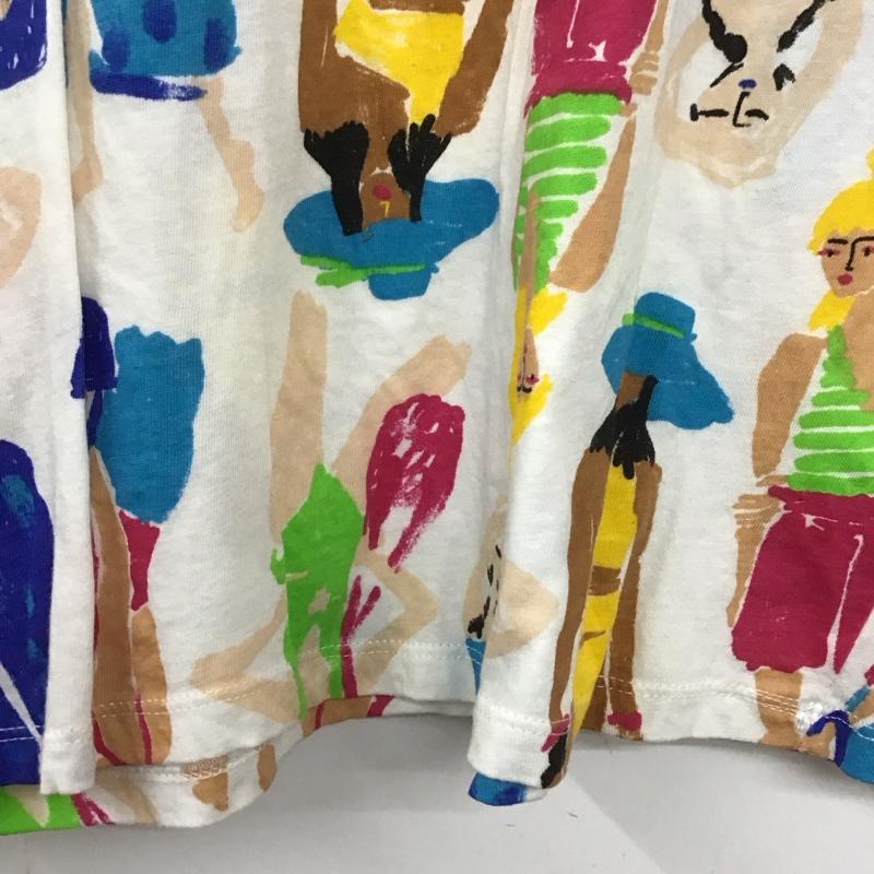 ザラ ZARA Tシャツ 半袖 半袖カットソー プリントTシャツ クルーネックカットソー M プリント マルチカラー / マルチカラー / レディース USED 古着 中古 10136458