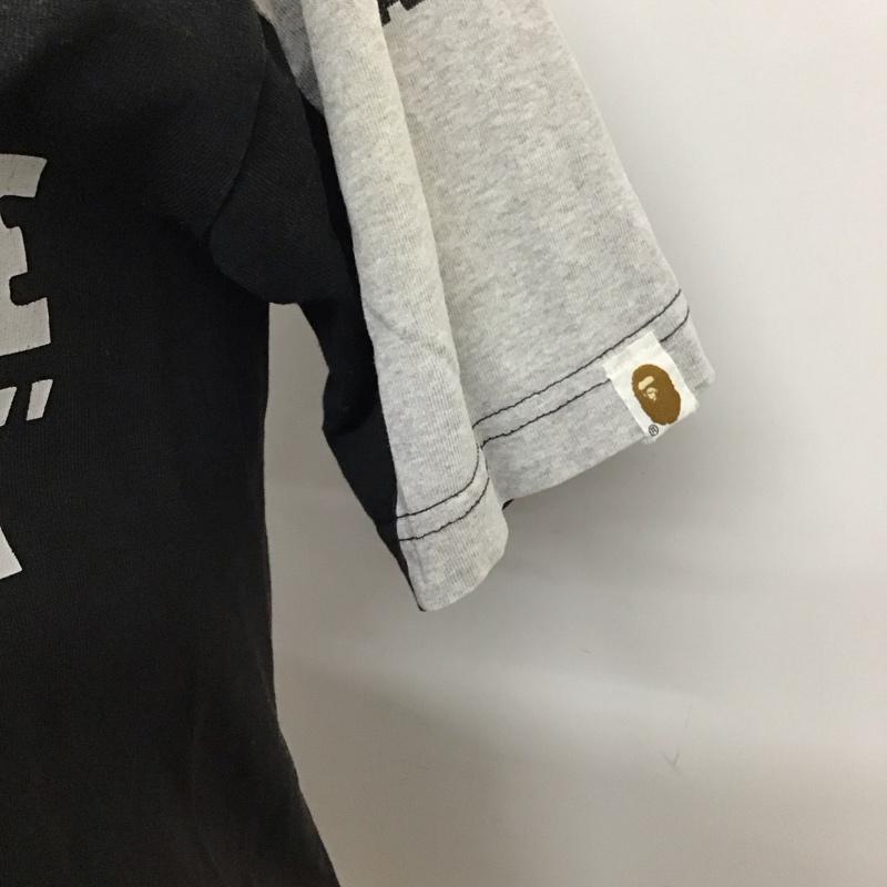 アベイシングエイプ A BATHING APE Tシャツ 半袖 半袖カットソー プリントTシャツ クルーネックカットソー XS プリント 黒 / ブラック / X 灰 / グレー / レディース USED 古着 中古 10117500