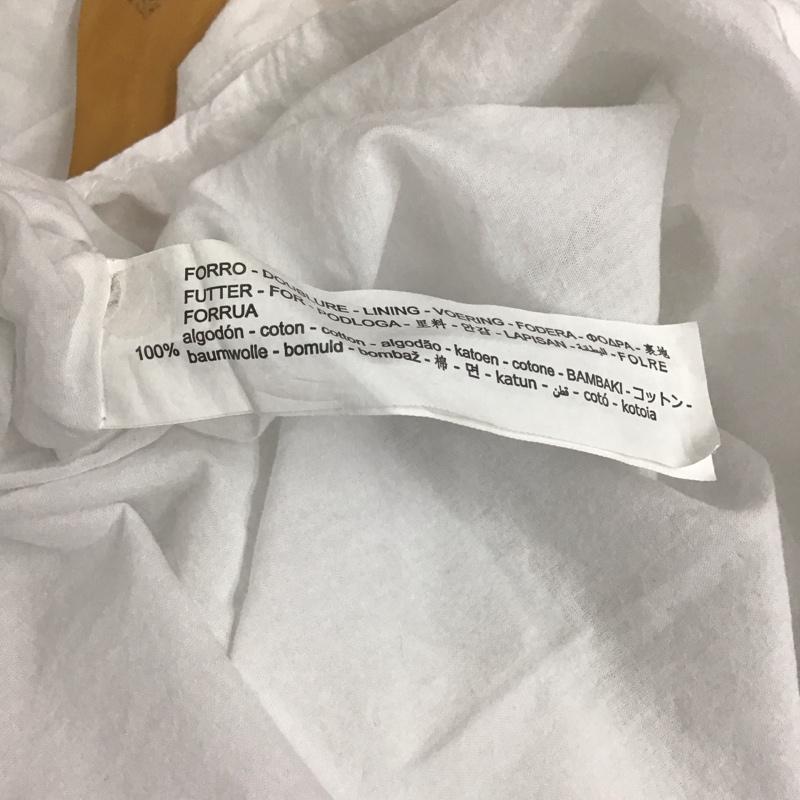 ザラ ZARA ワンピース ロングスカート 半袖ロングワンピース フレアスカート ウエスト切り替え カラーシャツ S 無地 白 / ホワイト / レディース USED 古着 中古 10136059