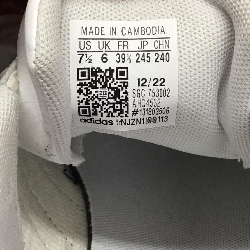 アディダス adidas スニーカー スニーカー HQ4532 コート PF W 24.5cm 24.5cm ロゴ、文字 白 / ホワイト / X 黒 / ブラック / レディース USED 古着 中古 10120882