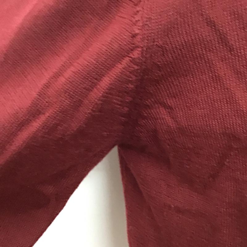 ビームス BEAMS カーディガン 長袖 11-15-0542-048 Vネック XL 無地 えんじ / ワインレッド / メンズ USED 古着 中古 10118113