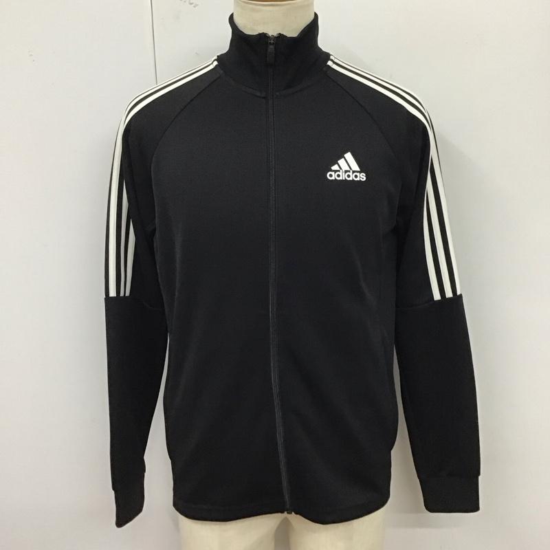 アディダス adidas ジャケット、上着 ジャケット、ブレザー H28922 SERENO スリーストライプス トラックジャケット スポーツウェア ジャージ L ロゴ、文字 黒 / ブラック / X 白 / ホワイト / メンズ USED 古着 中古 10123305