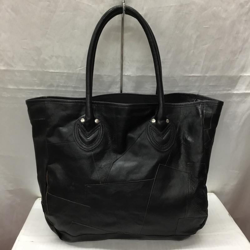 ジョーマッコイ JOE McCOY トートバッグ トートバッグ 豊岡 レザー パッチワーク 無地 黒 / ブラック / メンズ USED 古着 中古 10115252