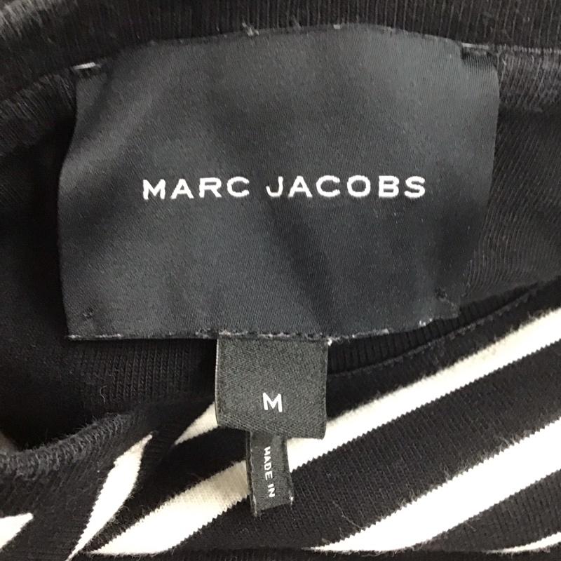マークジェイコブス MARCJACOBS Tシャツ 長袖 C611C04PF21 カットソー ボーダー M ロゴ、文字 白 / ホワイト / X 黒 / ブラック / レディース USED 古着 中古 10112045
