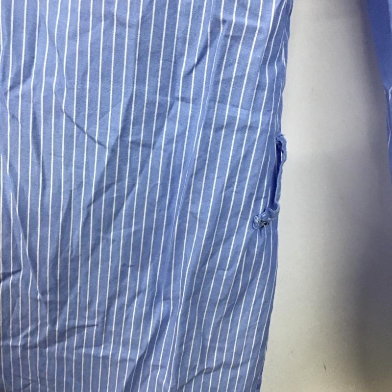 ザラ ZARA シャツ、ブラウス 長袖 長袖シャツ ストライプシャツ カラーシャツ L ストライプ 水色 / ライトブルー / レディース USED 古着 中古 10136463