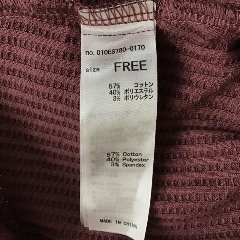マウジー MOUSSY カットソー 長袖 長袖カットソー クルーネックカットソー ロングスリーブカットソー FREE 無地 えんじ / ワインレッド /  レディース USED 古着 中古 10114507