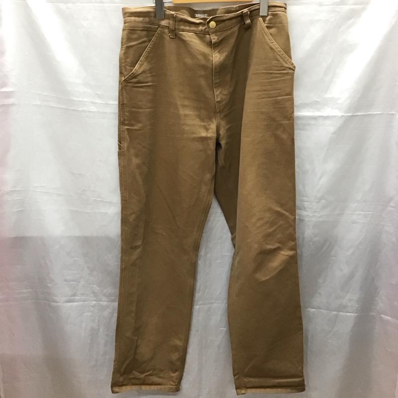 カーハート Carhartt パンツ ワークパンツ、ペインターパンツ ワークパンツ ワイドパンツ カジュアルパンツ 32インチ ロゴ、文字 ベージュ / ベージュ / メンズ USED 古着 中古 10116345