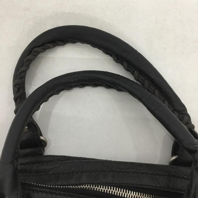 バレンシアガ BALENCIAGA ブリーフケース、書類かばん ブリーフケース、書類かばん 272405 1080 レザー ブリーフケース ビジネスバッグ 無地 黒 / ブラック / メンズ USED 古着 中古 10147729