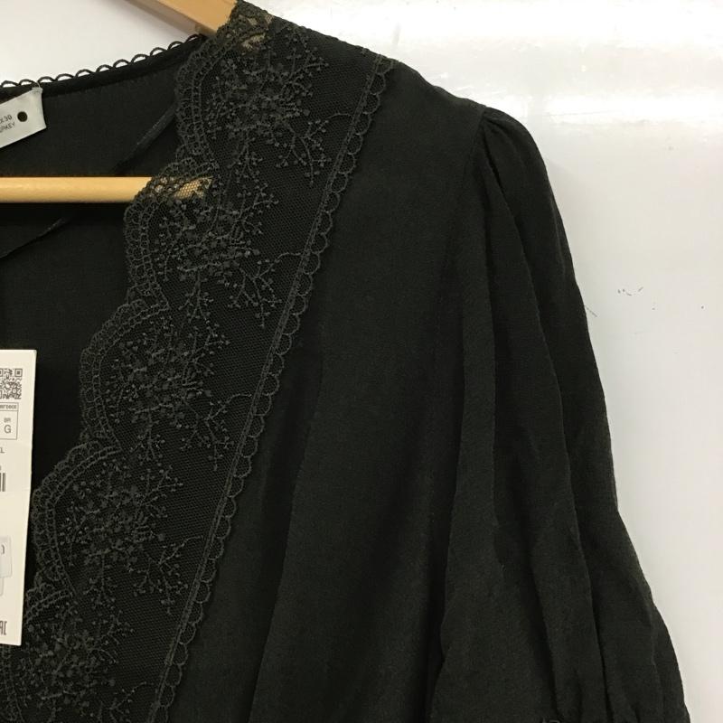 ザラ ZARA ワンピース ロングスカート 半袖ロングワンピース フレアスカート 前ボタン 前開き L 無地 緑 / グリーン / レディース USED 古着 中古 10138308