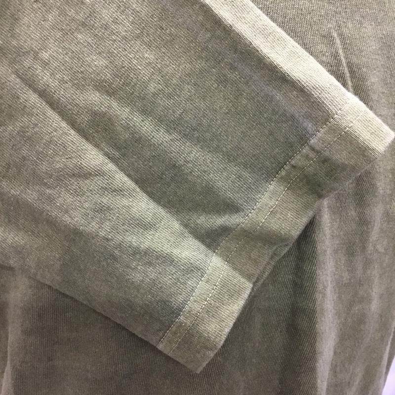 グッドオン Good On カットソー 七分袖 後染 M 無地 カーキ / カーキ / メンズ USED 古着 中古 10106301